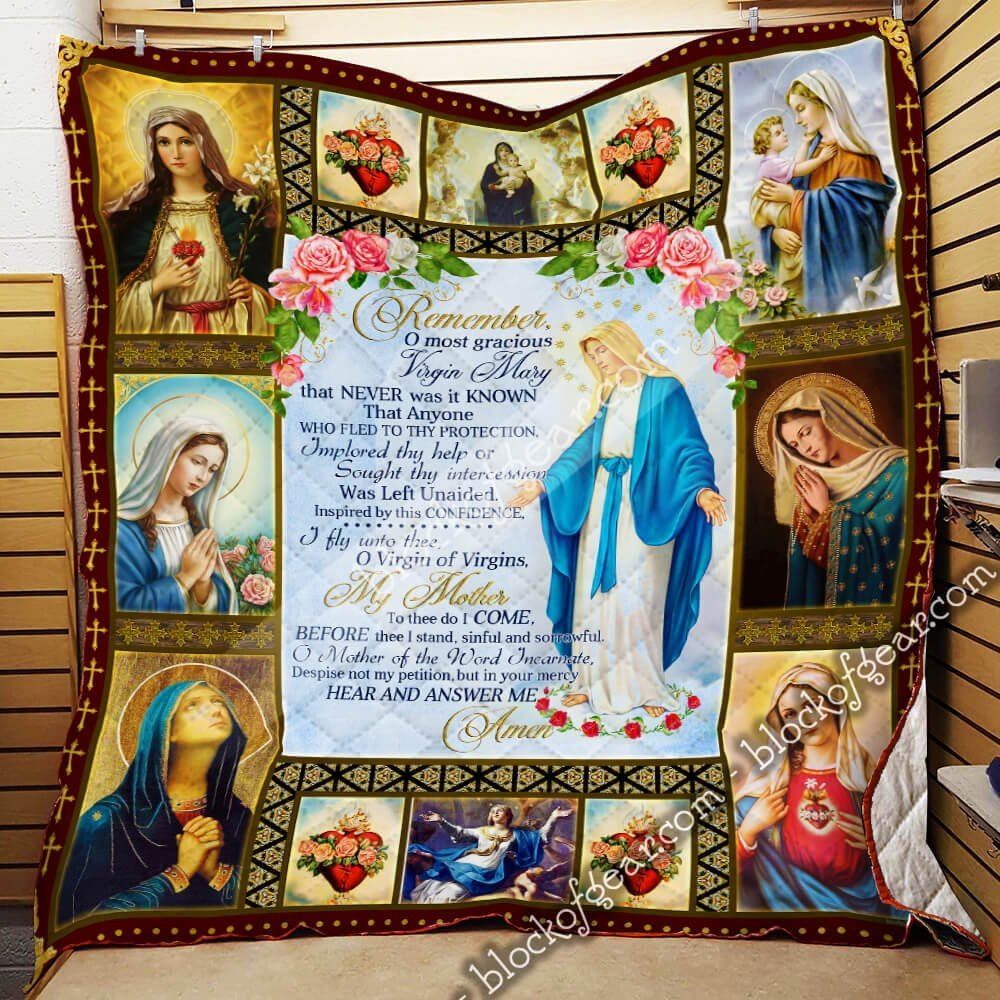 Virgin Mary Mother Mary Quilt Blanket