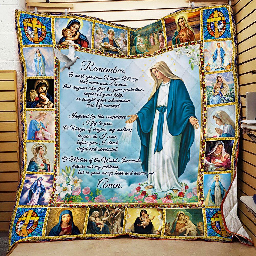 Virgin Mary Quilt Blanket