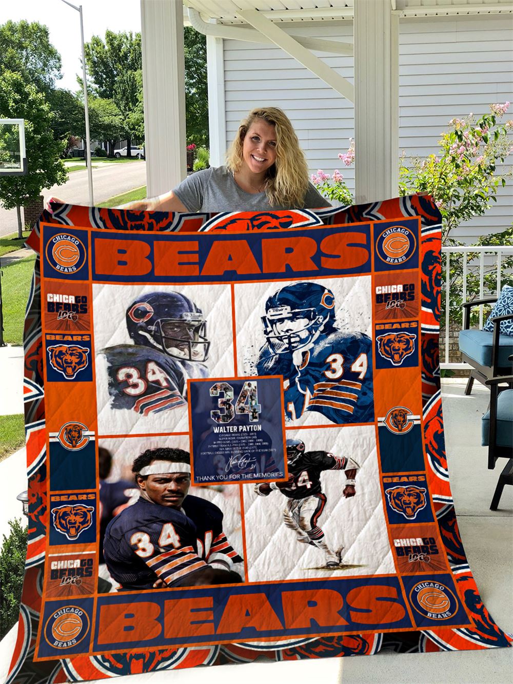 Walter Payton Quilt Blanket I1d1