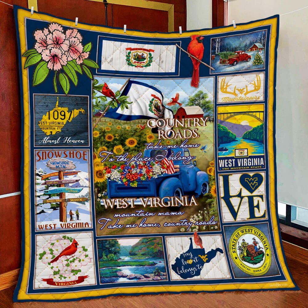 West Virginia Mountain Mama Quilt Blanket