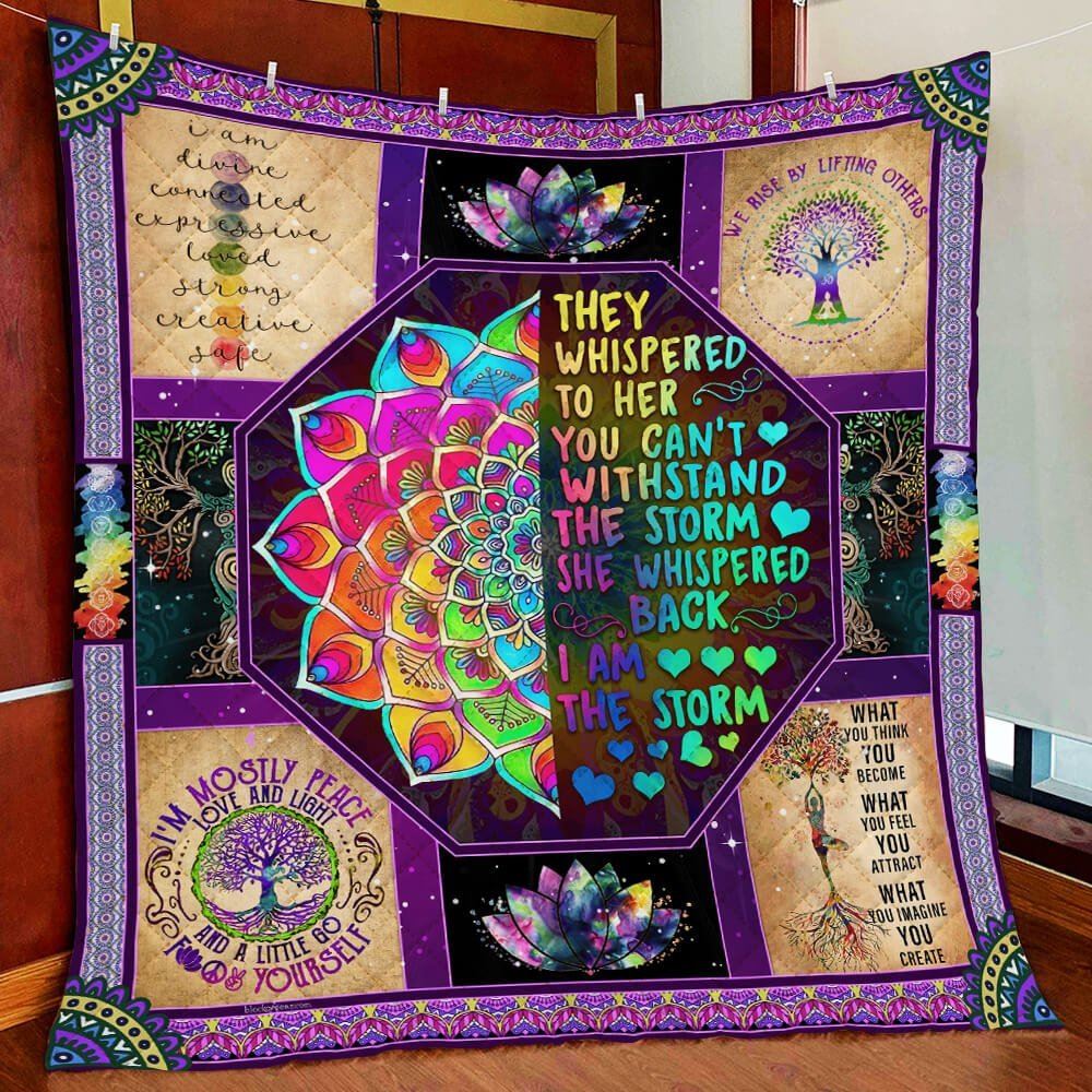 Yoga Queen Mandala Quilt Blanket