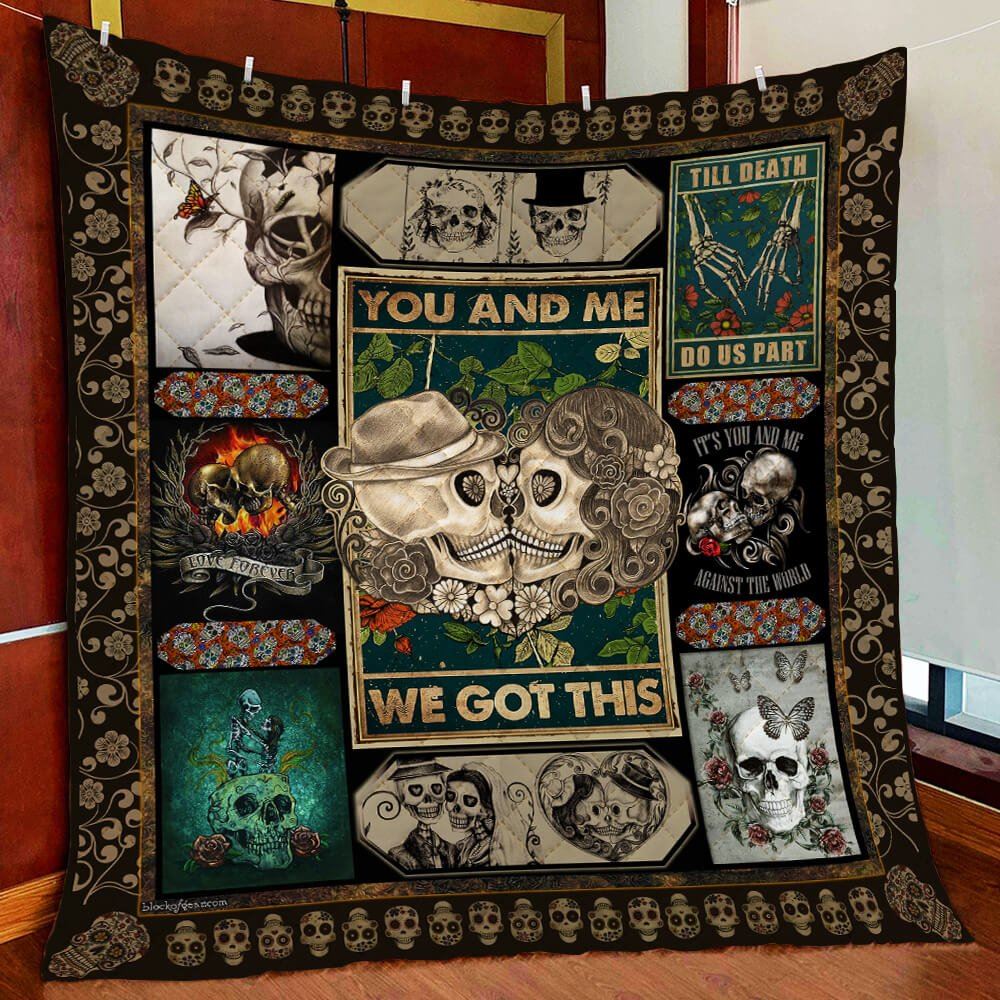 You Me Skull Lover Quilt Blanket