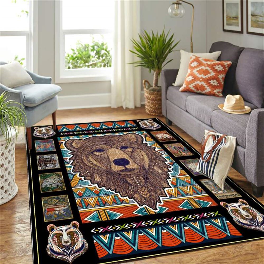 Bear Face Mk Carpet Area Rug