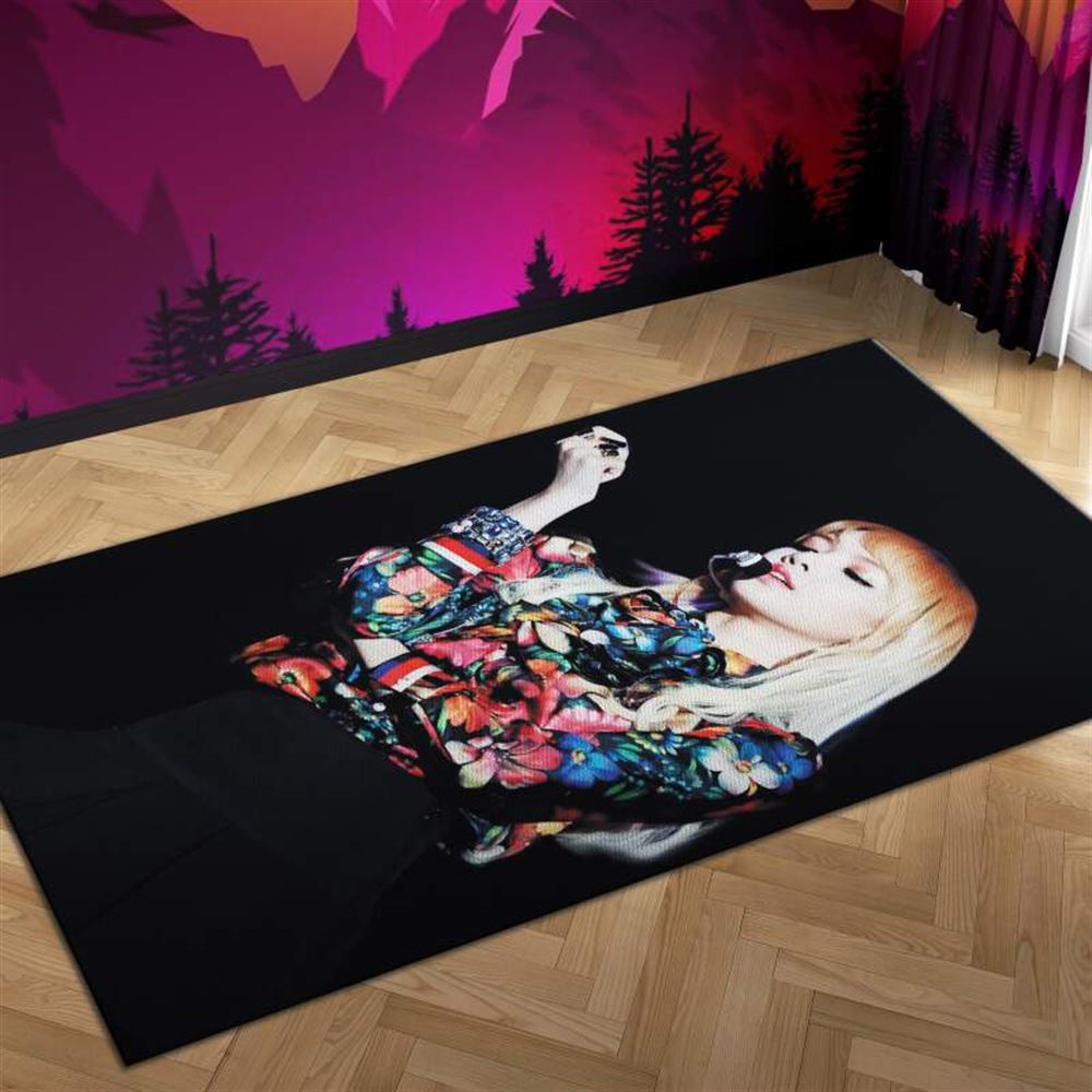 Blackpink Rosa Sing Carpet Mock Area Rug