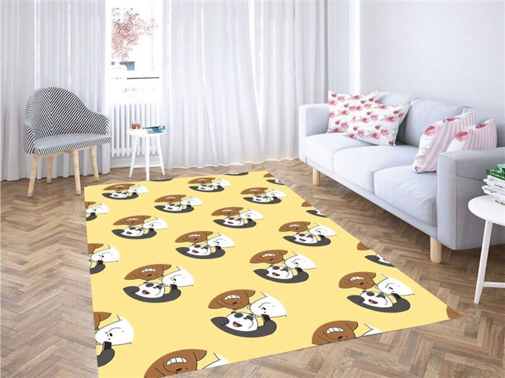 Circle Pattern We Bare Bears Carpet Rug