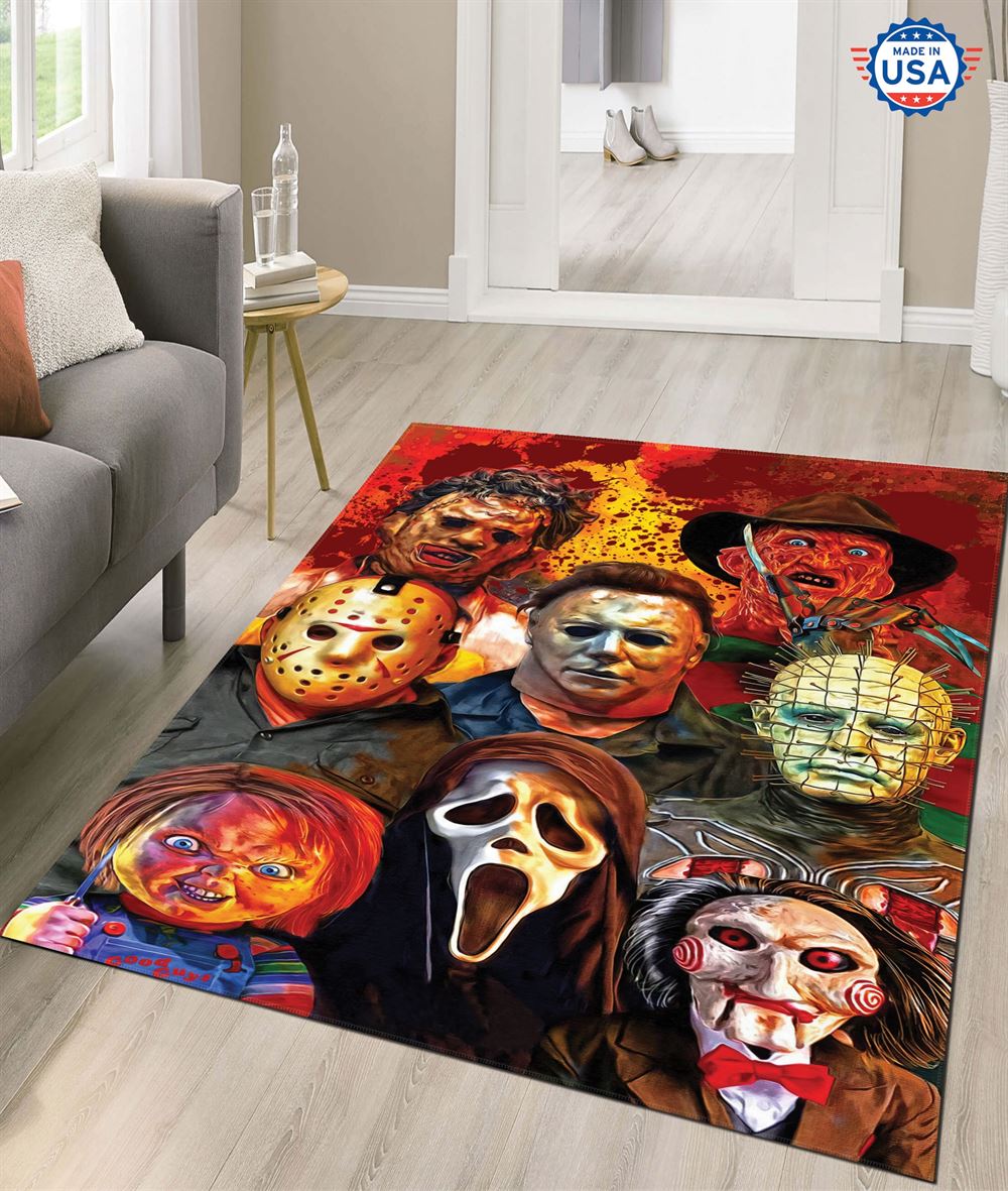 Horror Movie Characters Halloween Rug Home Decor