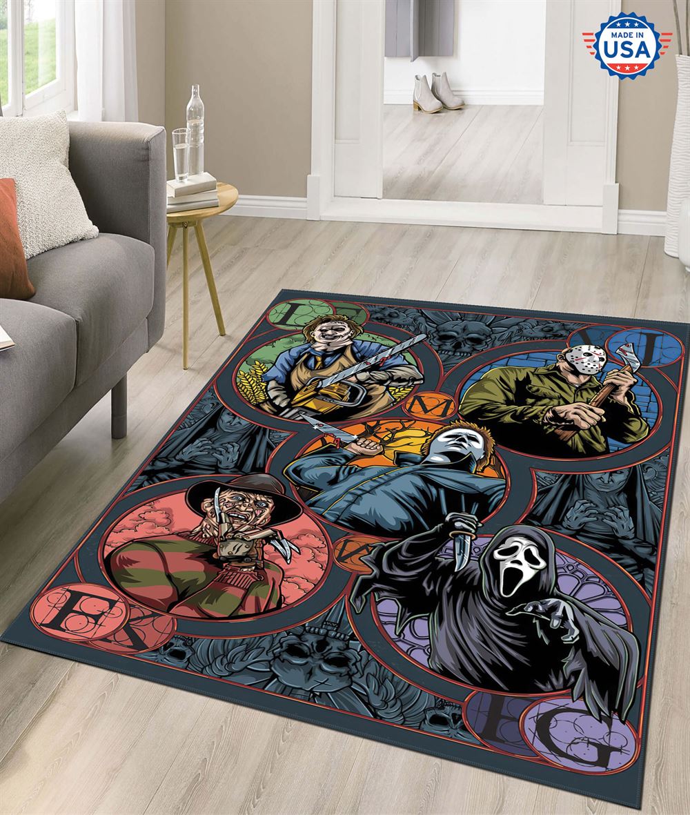 Horror Movie Halloween Rug Living Room Decor