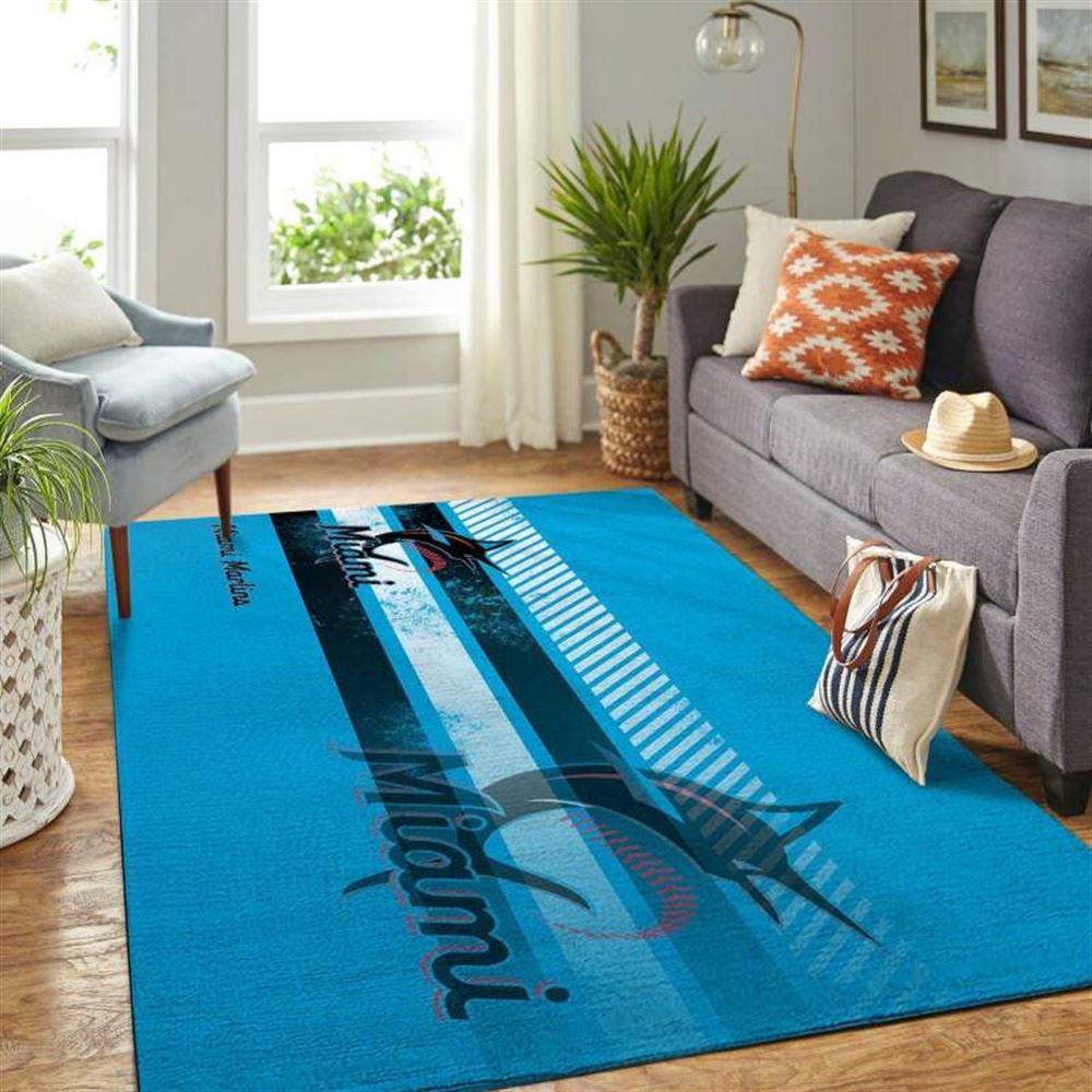 Miami Marlins Living Room Area Rug