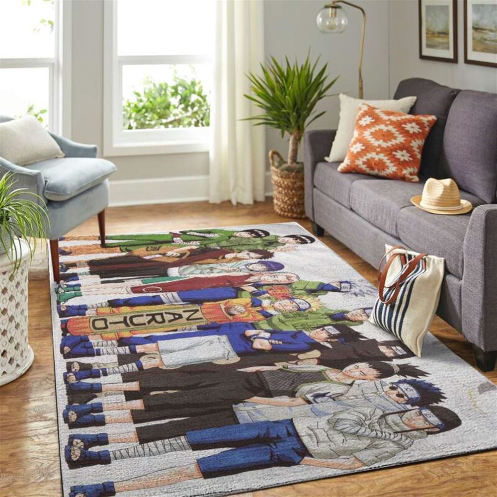 Naruto Themed Living Room Area Rug