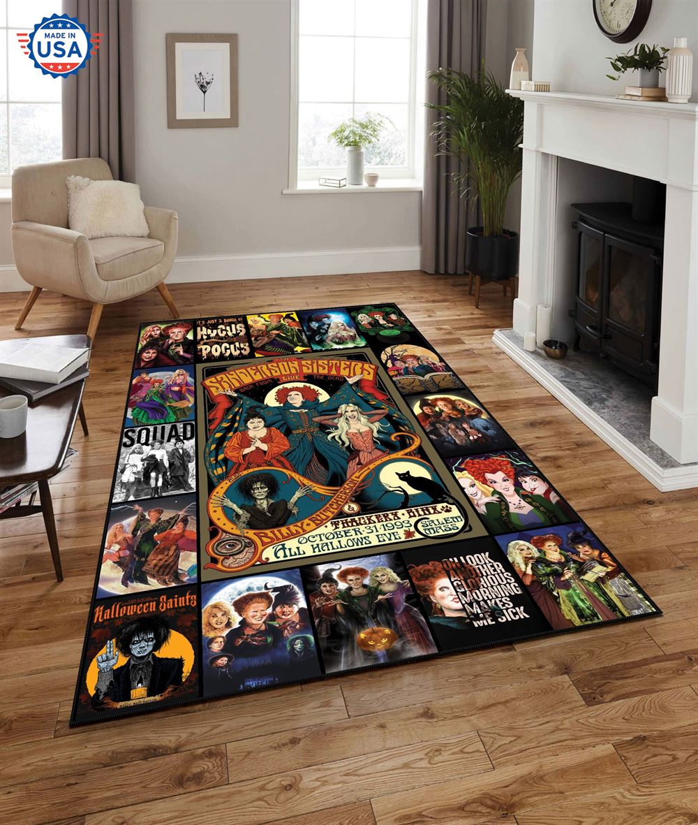 Sanderson Sisters Cartoon Halloween Rug Living Room Decor