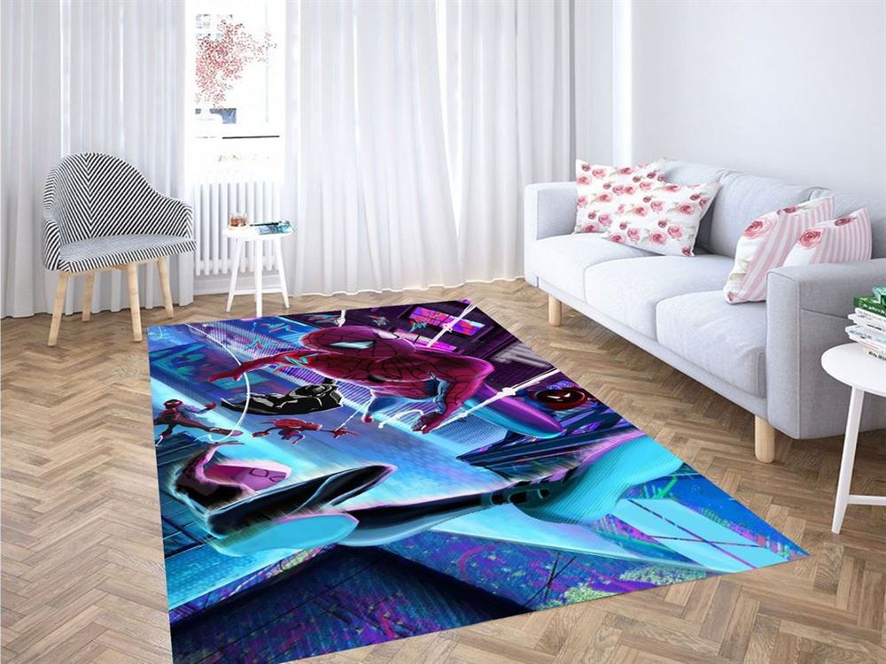 Spider Man Into The Spider Wallpaper Living Room Modern Carpet Rug