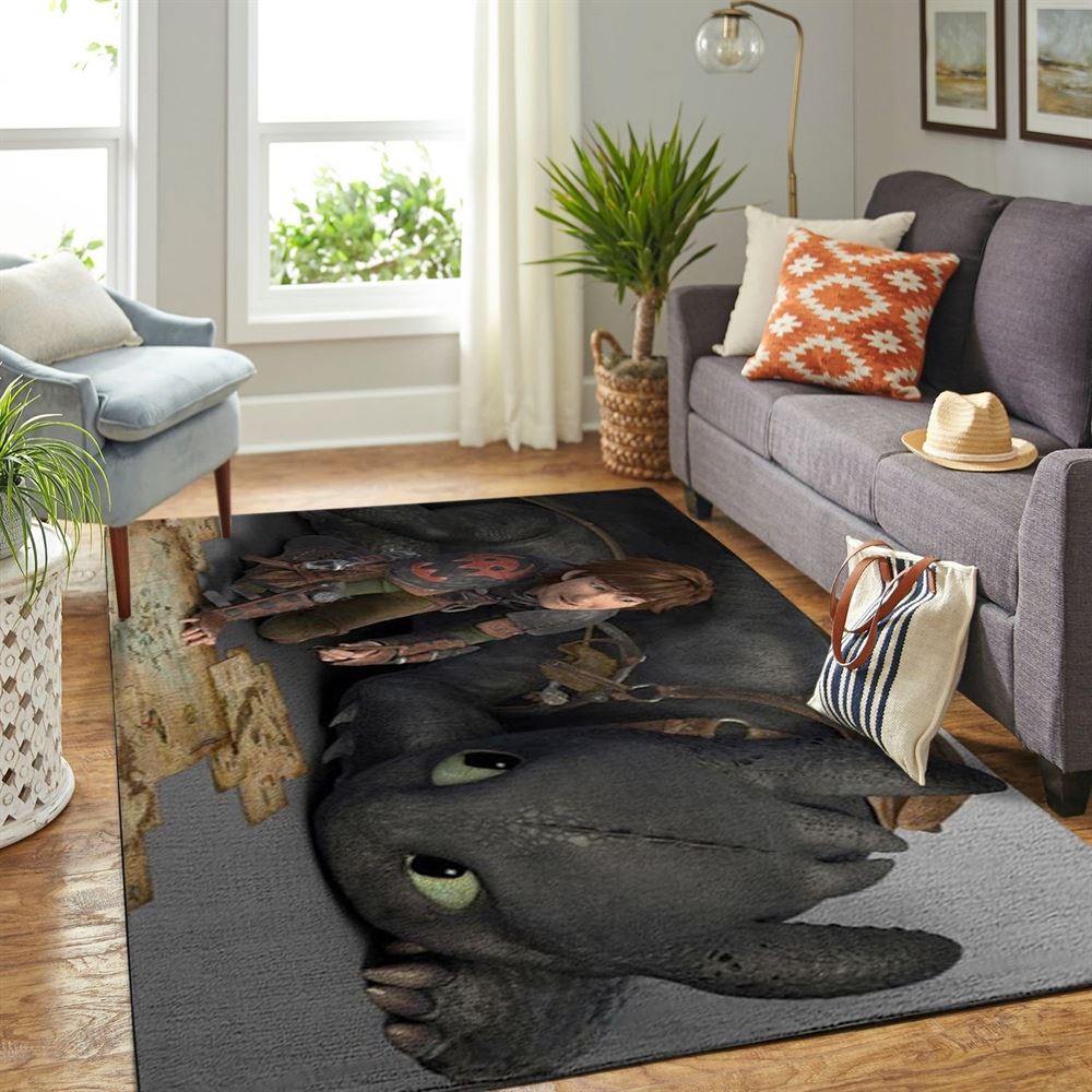 Toothless And Hiccup Living Room Area Rug