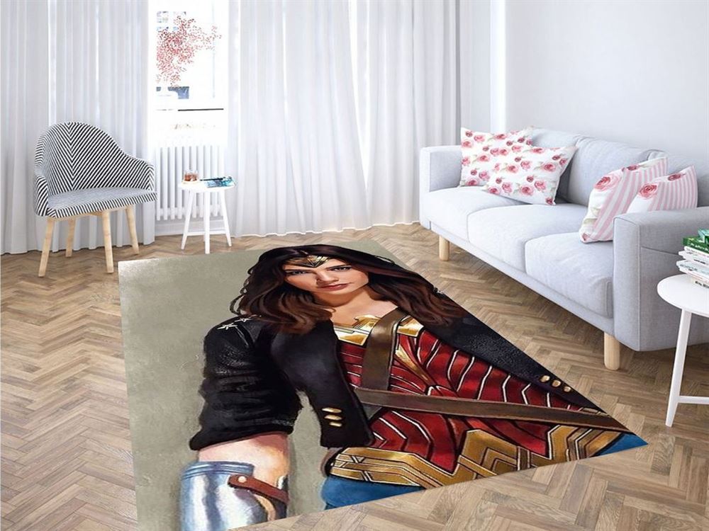 Womder Woman Art Living Room Modern Carpet Rug