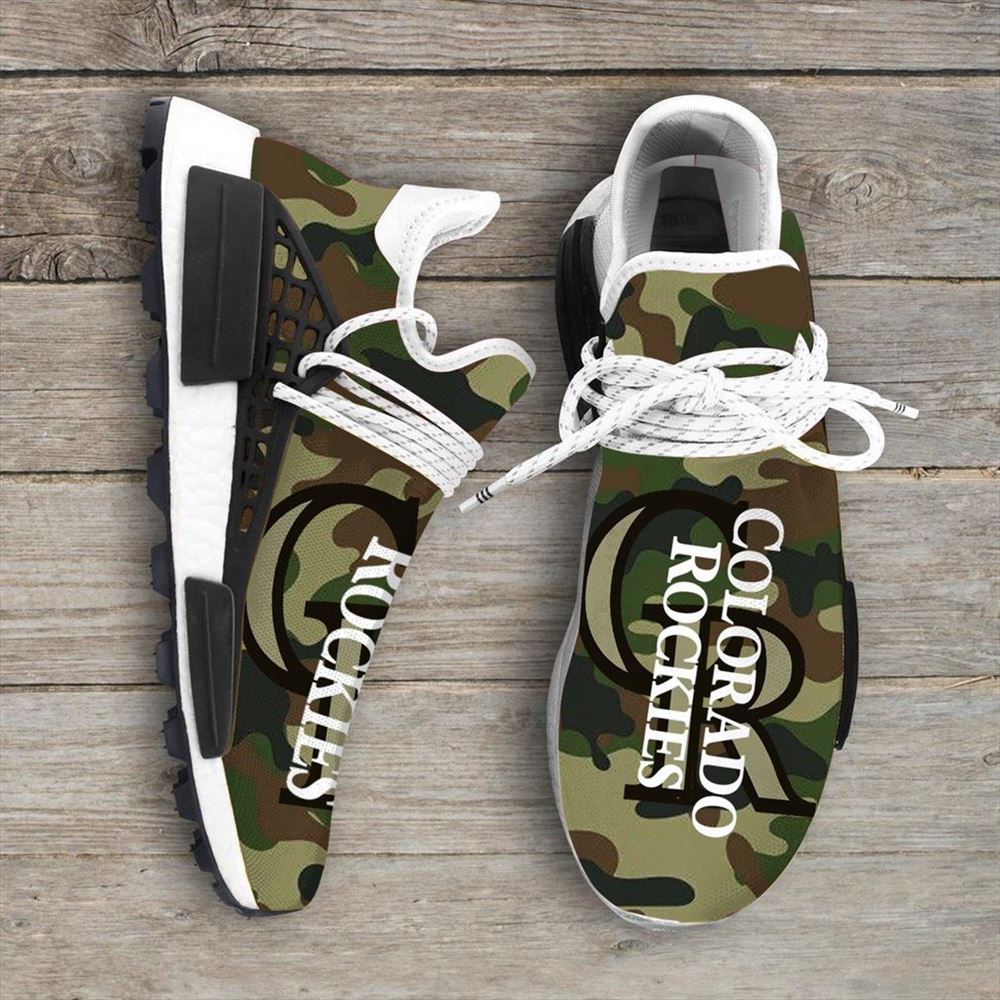 Camo Camouflage Colorado Rockies Mlb Nmd Human Race Sneakers Sport Teams