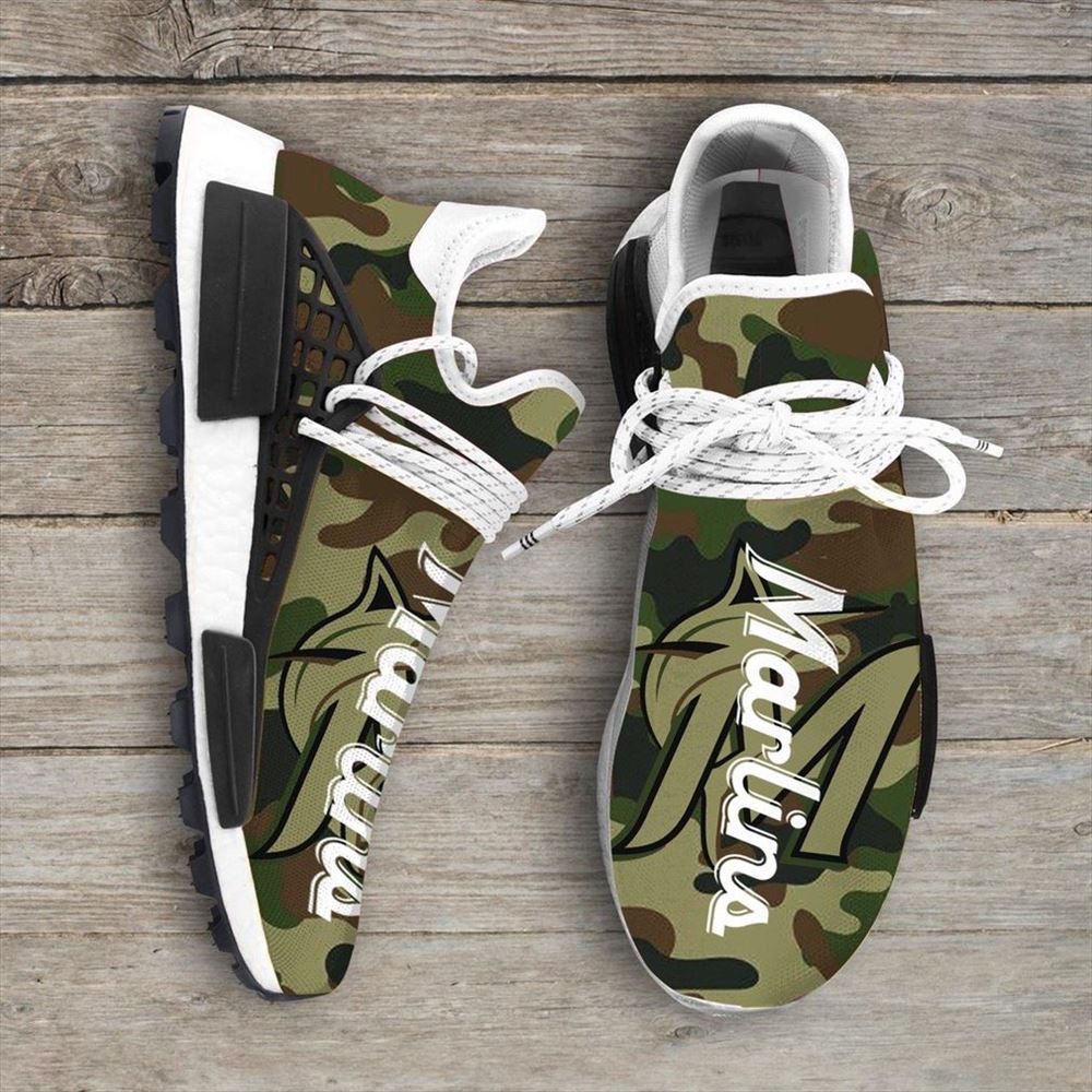 Camo Camouflage Miami Marlins Mlb Sport Teams Nmd Human Race Sneakers Shoes