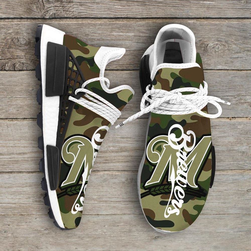 Camo Camouflage Milwaukee Brewers Mlb Sport Teams Nmd Human Race Sneakers Shoes