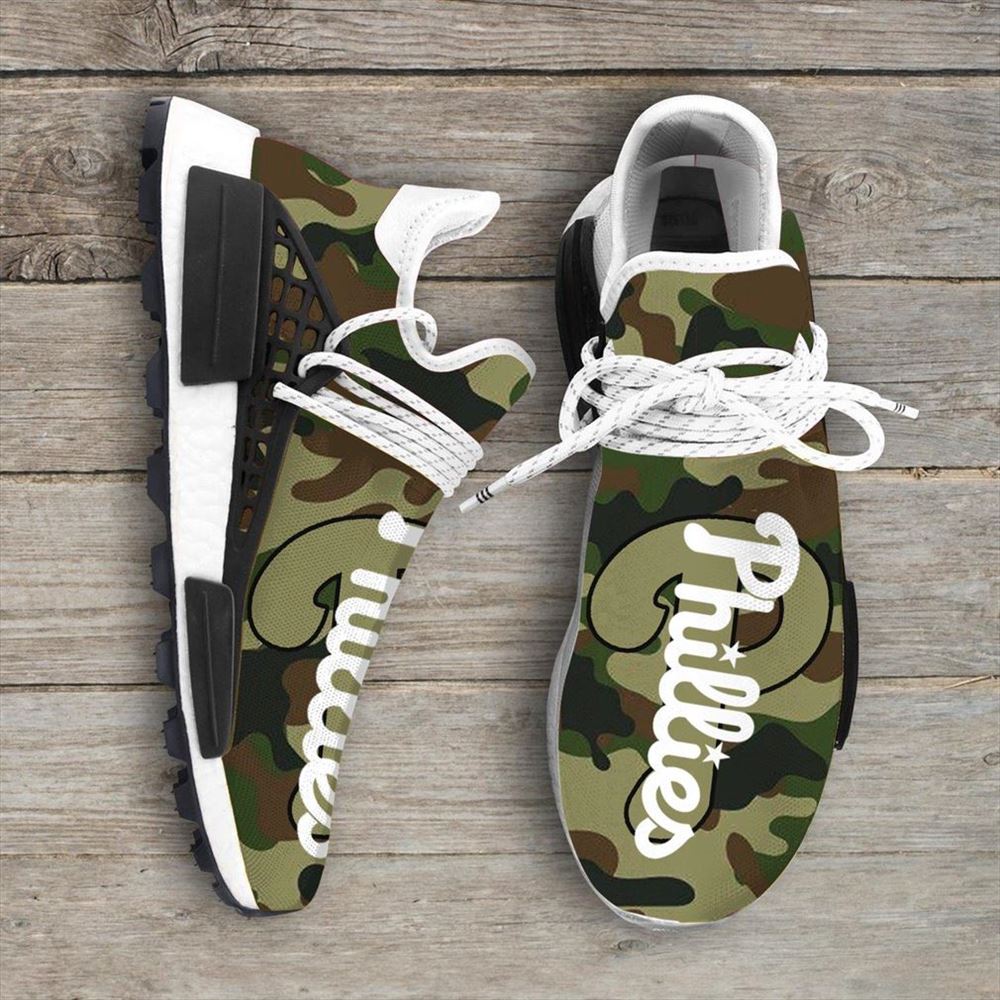 Camo Camouflage Philadelphia Phillies Mlb Sport Teams Nmd Human Race Sneakers Shoes