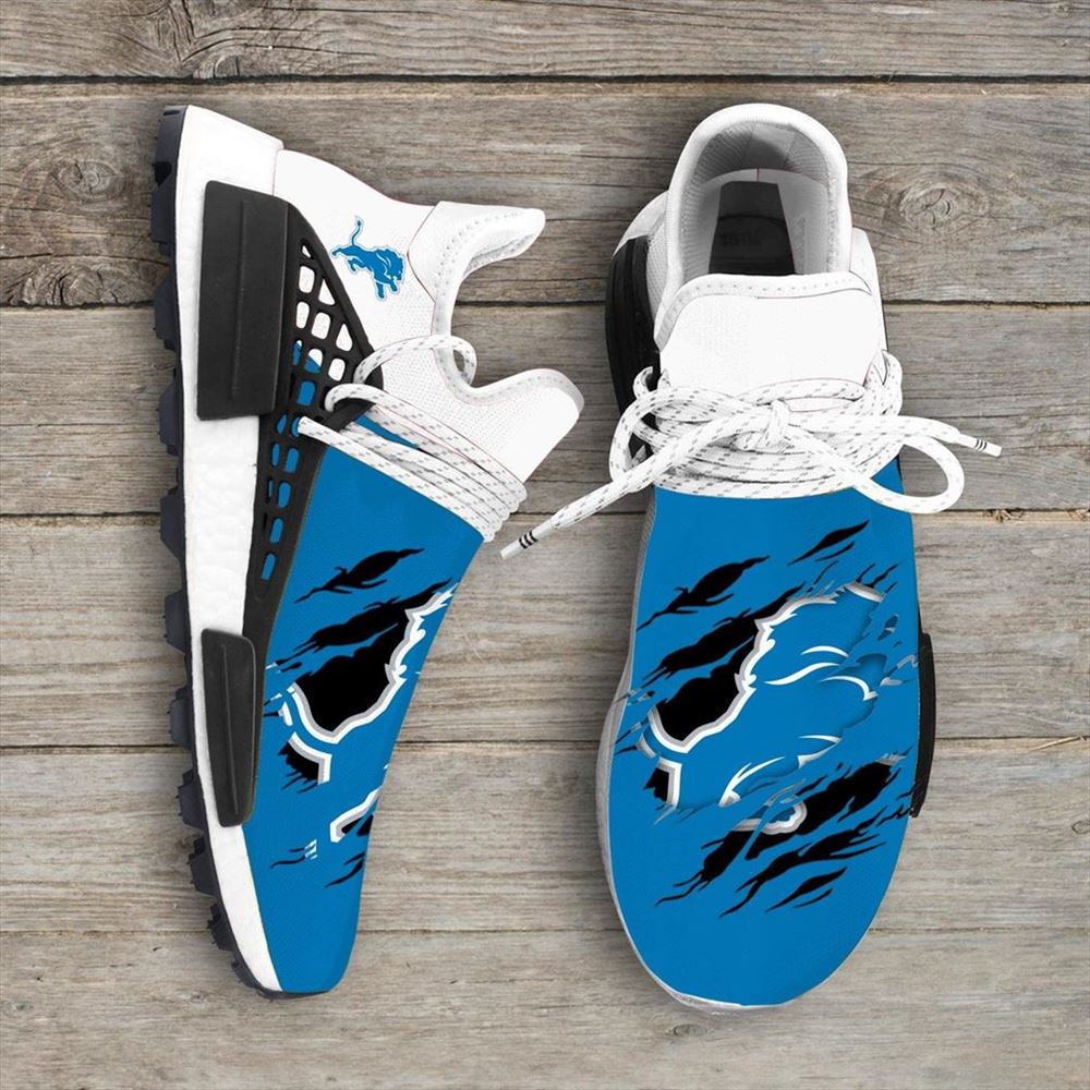 Detroit Lions Nfl Nmd Human Race Shoes Sport Shoes