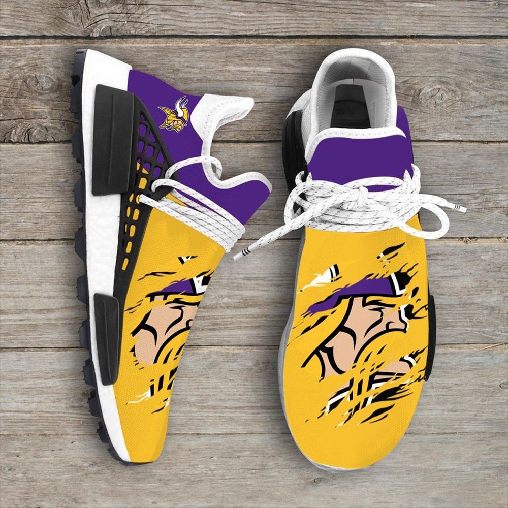 Minnesota Vikings Nfl Sport Teams Nmd Human Race Sneakers Sport Shoes Running Shoes