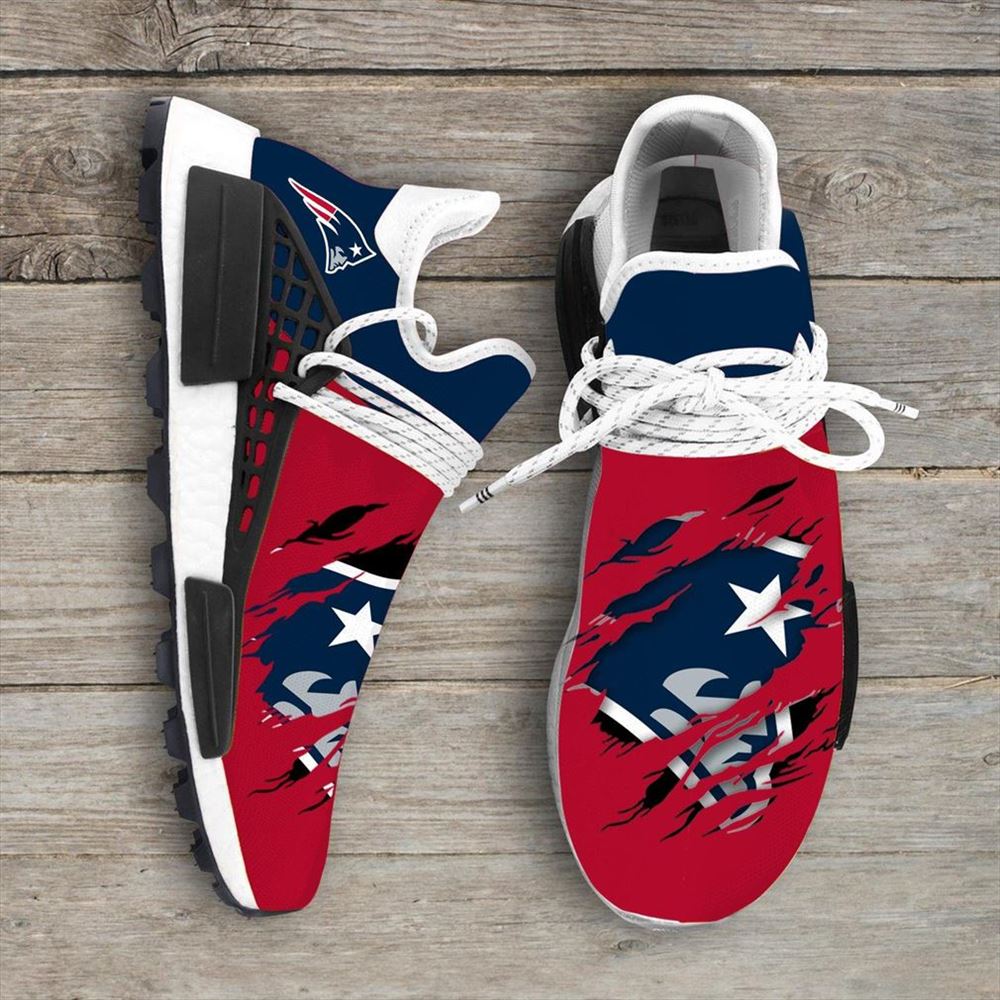 New England Patriots Nfl Sport Teams Nmd Human Race Sneakers Sport Shoes Running Shoes Vip