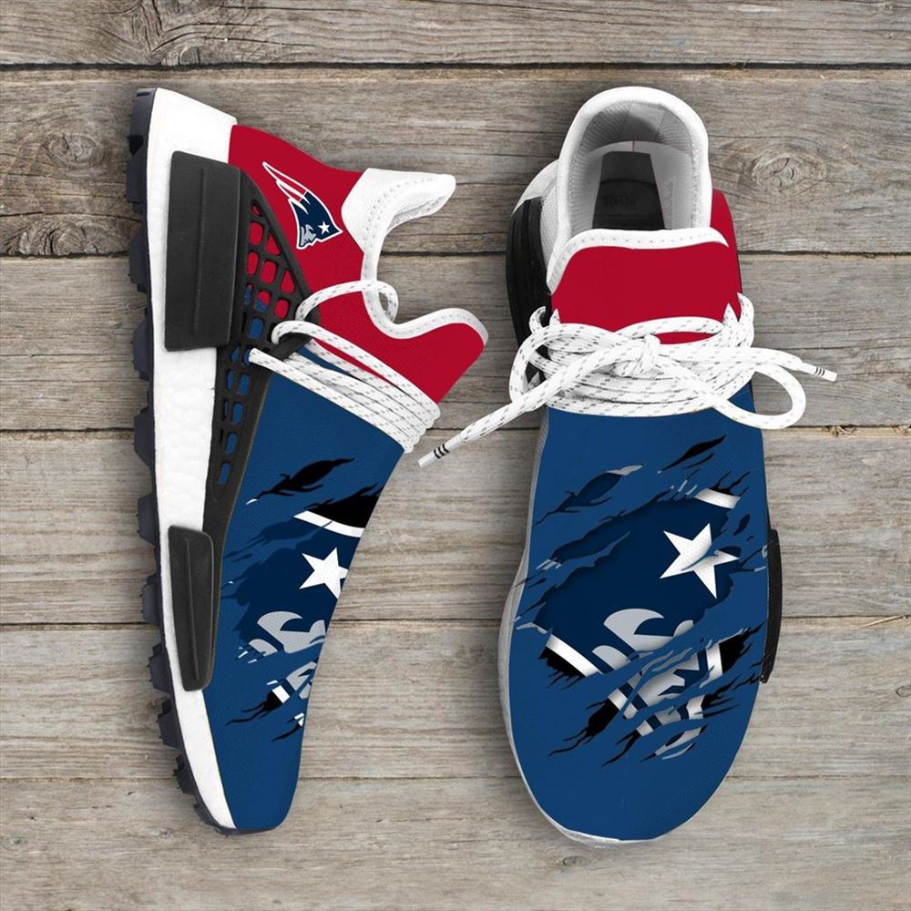 New England Patriots Nfl Sport Teams Nmd Human Race Sneakers Sport Shoes Running Shoes