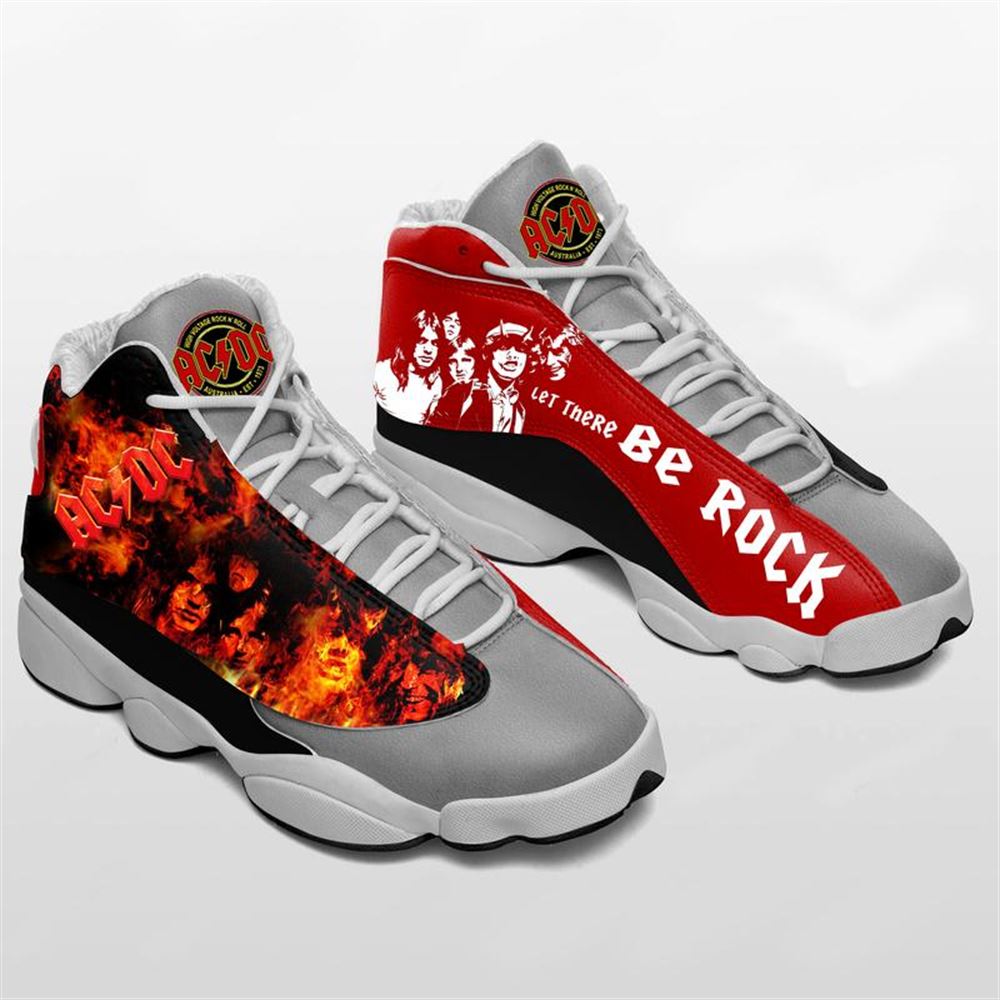 Acdc Rock Band Form Air Jordan 13 Sneakers Hard Rock Shoes Full Size