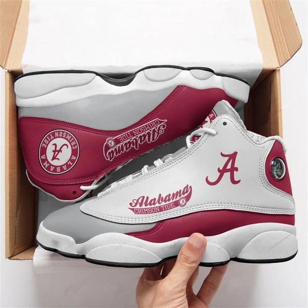 Alabama Crimson Tide Form Air Jordan 13 Sneakers Sport Shoes Plus Size