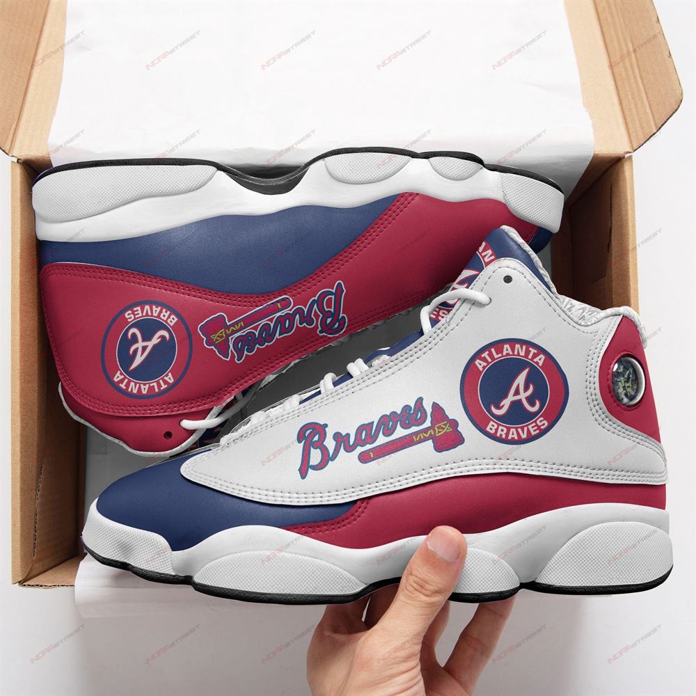 Atlanta Braves Air Jordan 13 Sneakers Sport Shoes Plus Size