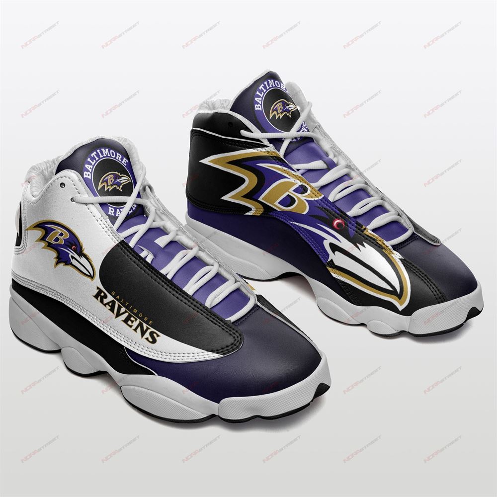 Baltimore Ravens Air Jordan 13 Sneakers Sport Shoes Plus Size