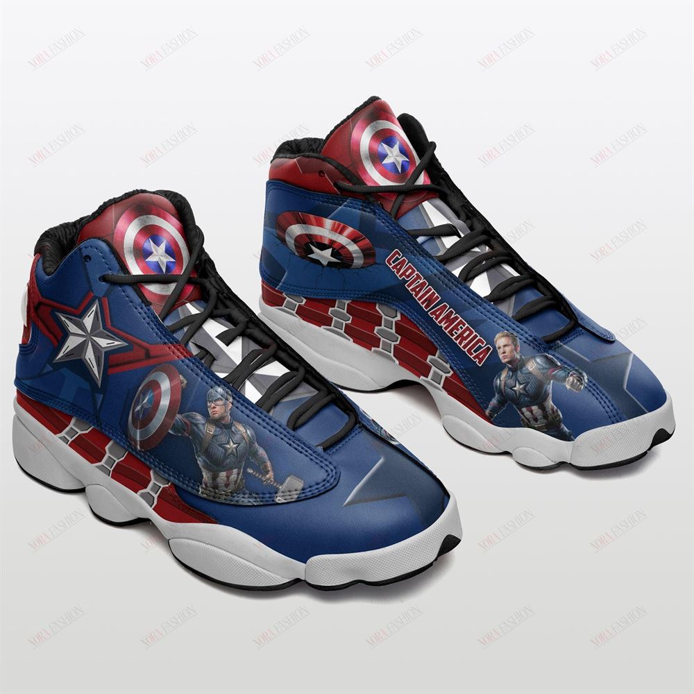 Captain America Air Jordan 13 Sneakers Sport Shoes Plus Size