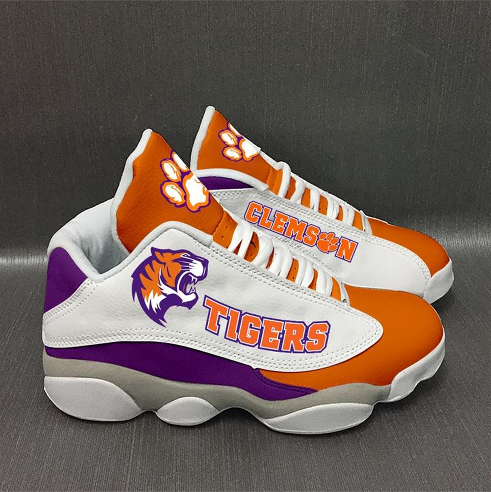 Clemson Tigers Form Air Jordan 13 Sneakers Plus Size