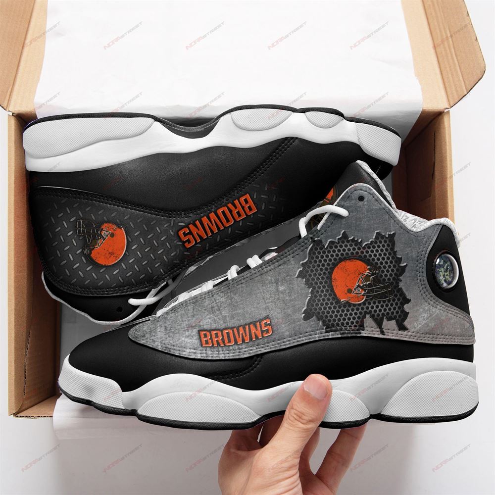 Cleveland Browns Air Jordan 13 Sneakers Sport Shoes Full Size