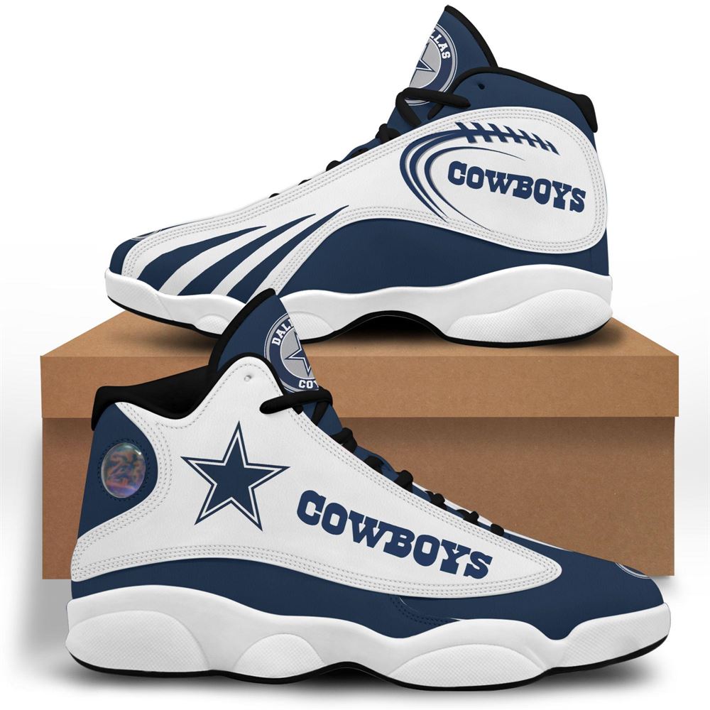 Dallas Cowboys Air Jordan 13 Custom Sneakers Running Sport