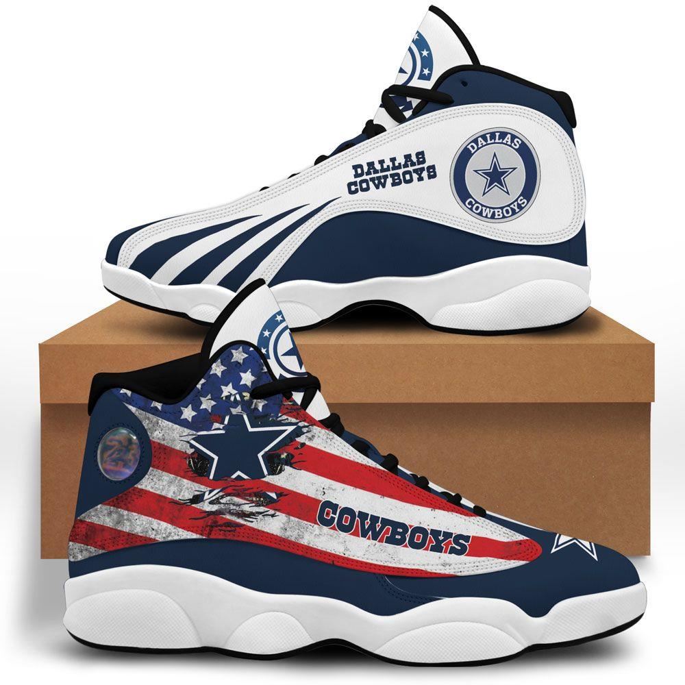 Dallas Cowboys Air Jordan 13 Custom Sneakers Sport Shoes Full Size