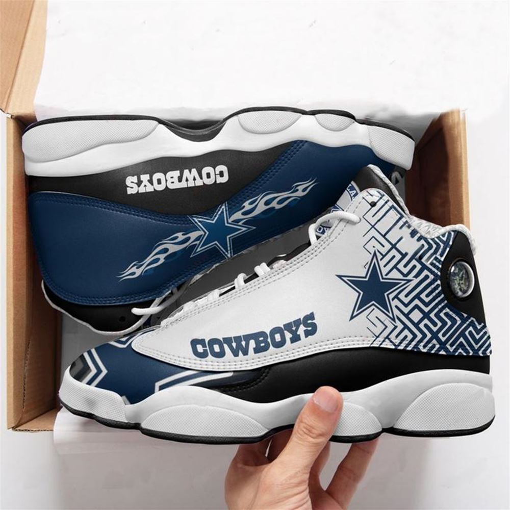 Dallas Cowboys Football Team Form Air Jordan 13 Sneakers Sport Shoes Full Size