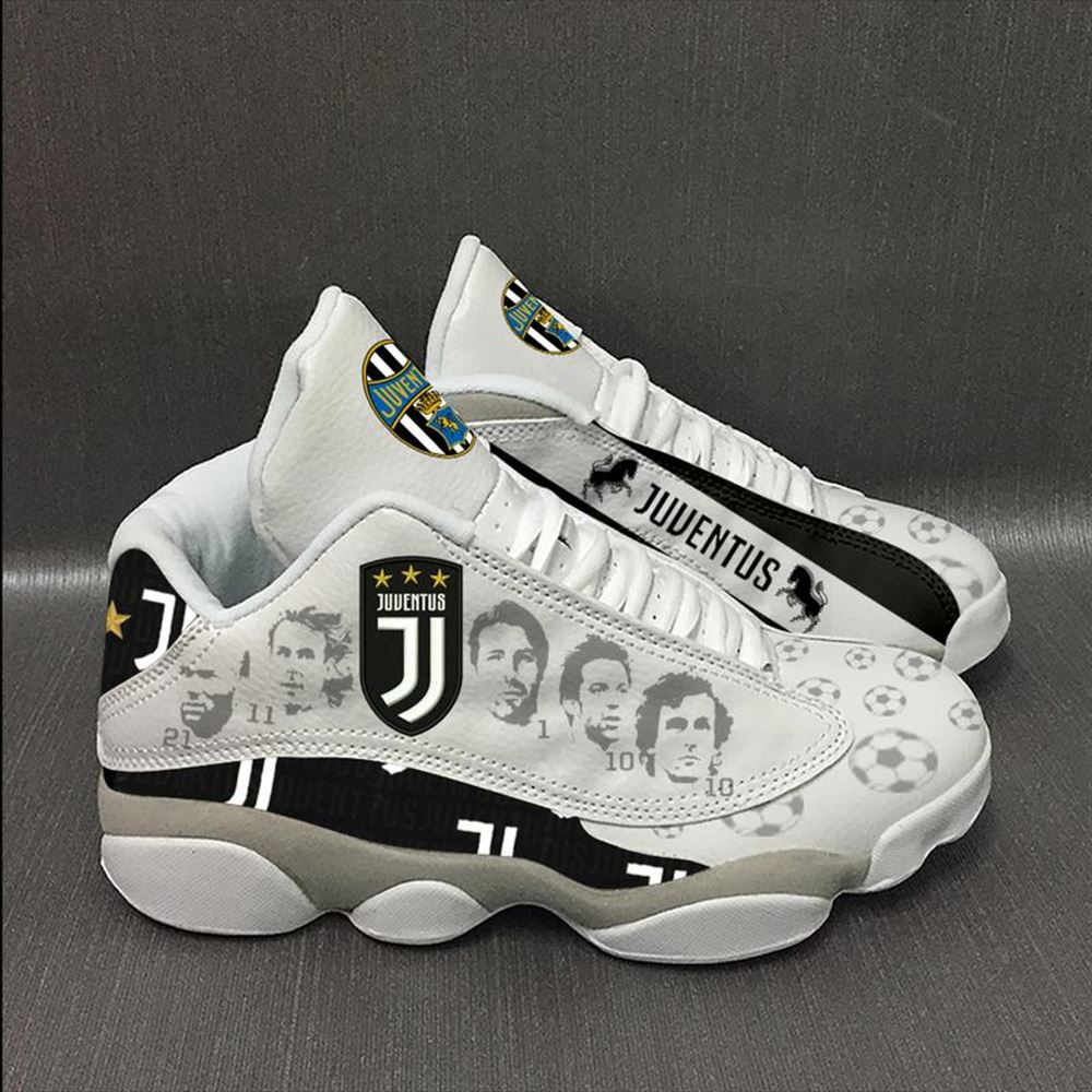 Juventus Football Team Form Air Jordan 13 Sneakers Sport Shoes Plus Size