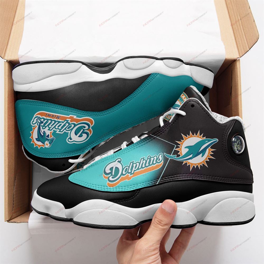 Miami Dolphins Air Jordan 13 Sneakers Sport Shoes Plus Size-trungten-3jtzu