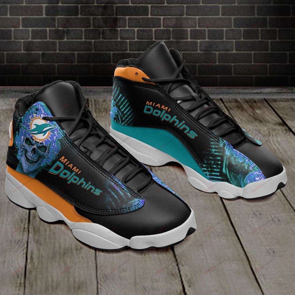 Miami Dolphins Air Jordan 13 Sneakers Sport Shoes Plus Size