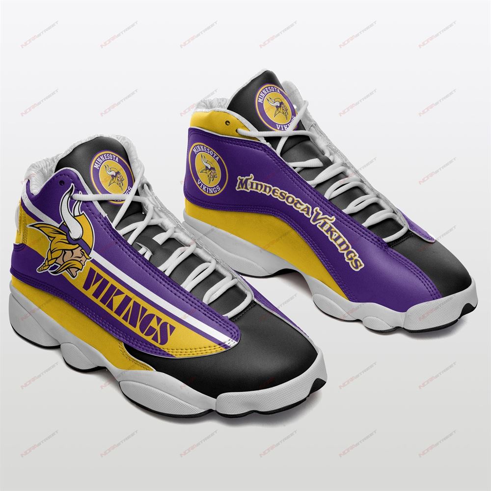 Minnesota Vikings Air Jordan 13 Sneakers Sport Shoes Full Size