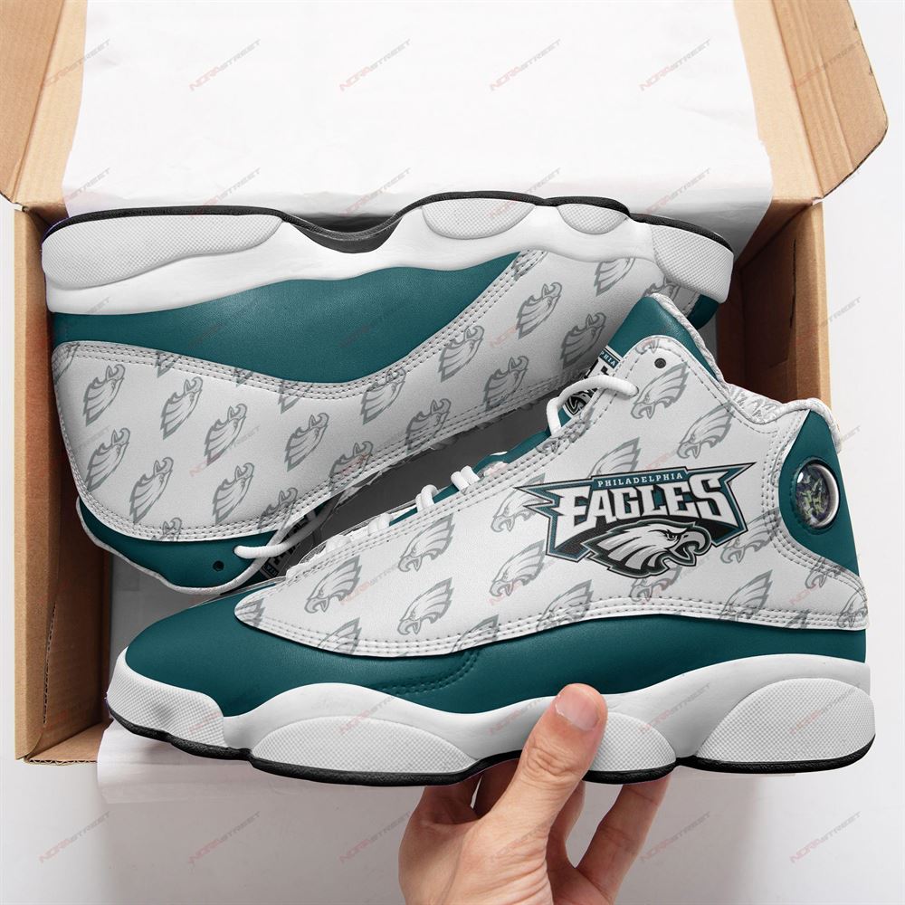 Philadelphia Eagles Air Jordan 13 Sneakers Sport Shoes Full Size