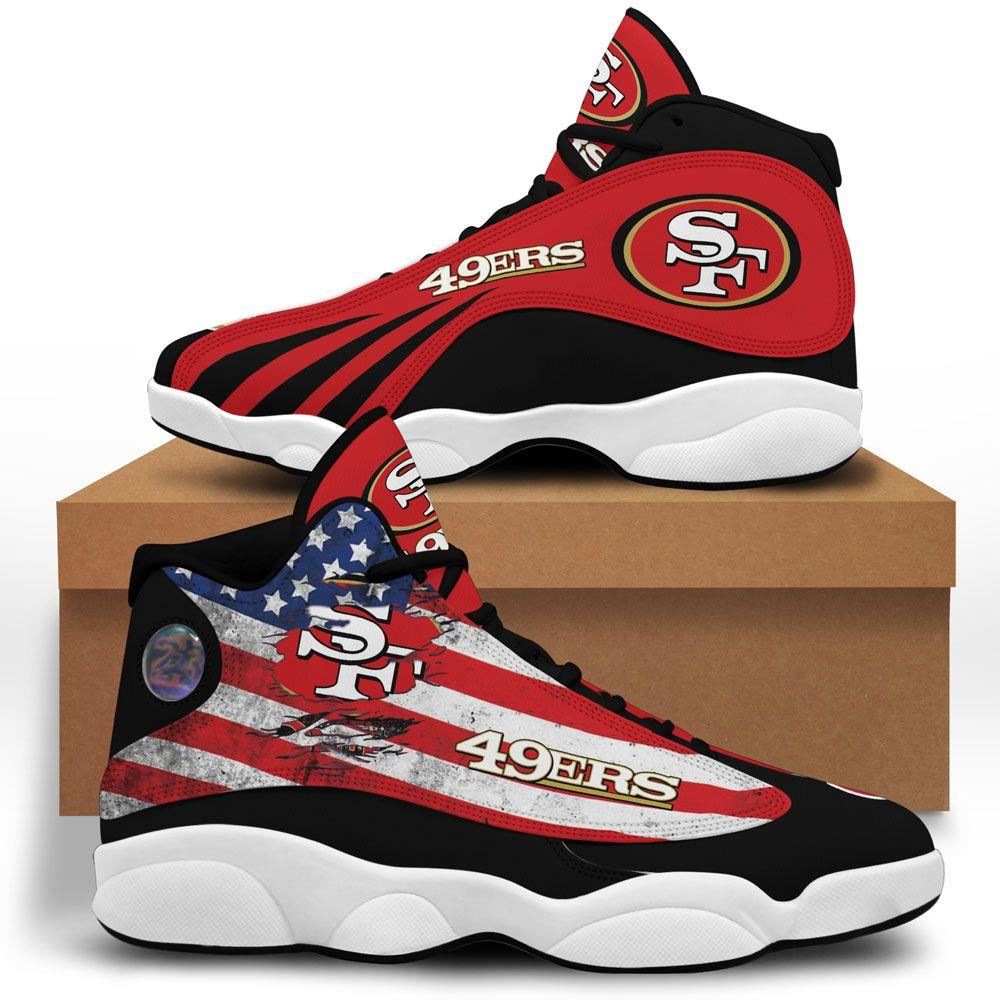 San Francisco 49ers Air Jordan 13 Custom Sneakers Sport Shoes Plus Size