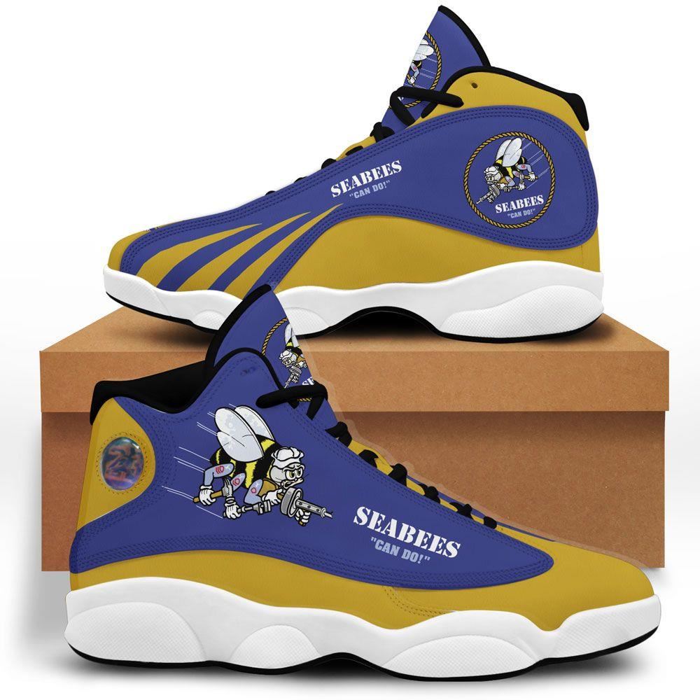 Seabees Air Jordan 13 Custom Sneakers Sport Shoes Full Size