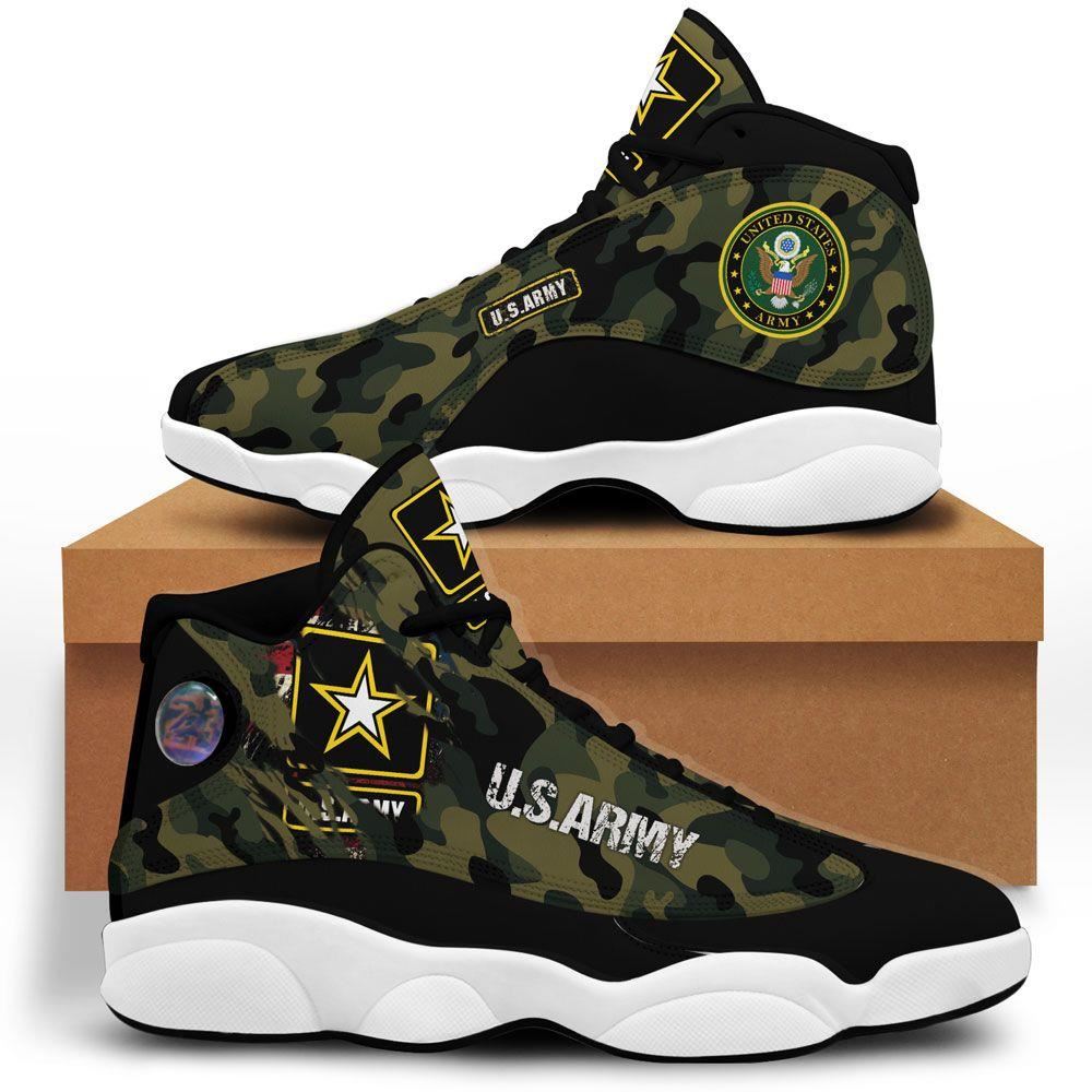 Us Army Air Jordan 13 Custom Sneakers Running Sport Full Size