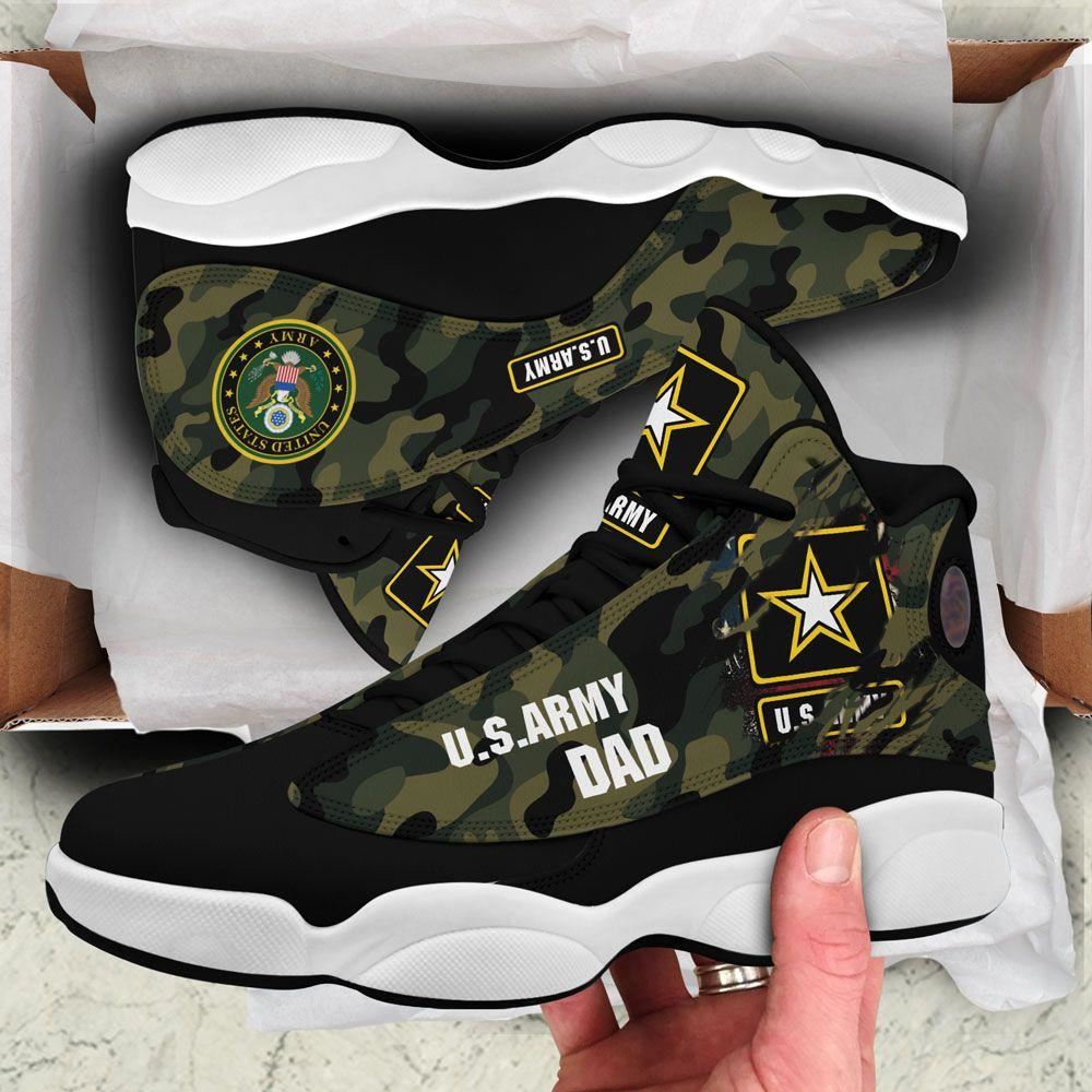 Us Army Dad Air Jordan 13 Custom Sneakers Sport Shoes Plus Size