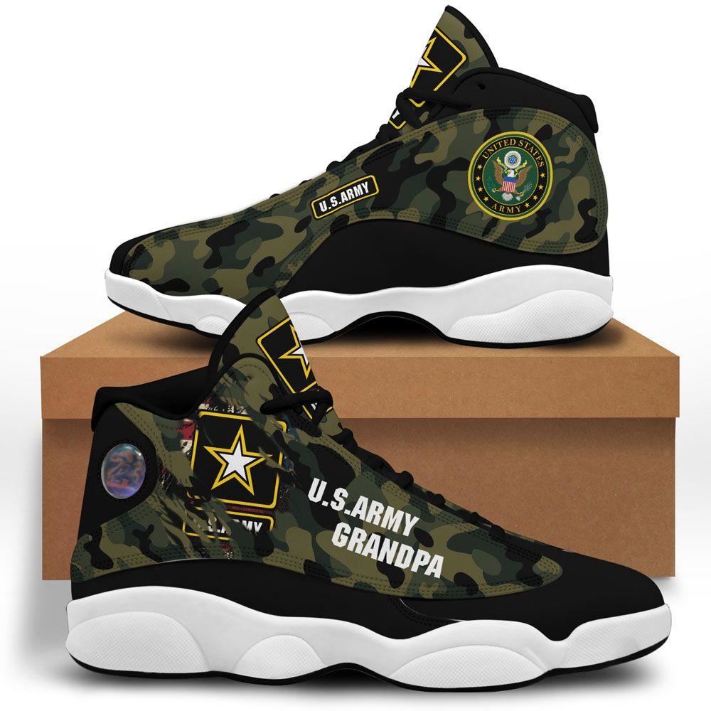 Us Army Grandpa Air Jordan 13 Custom Sneakers Sport Shoes Plus Size