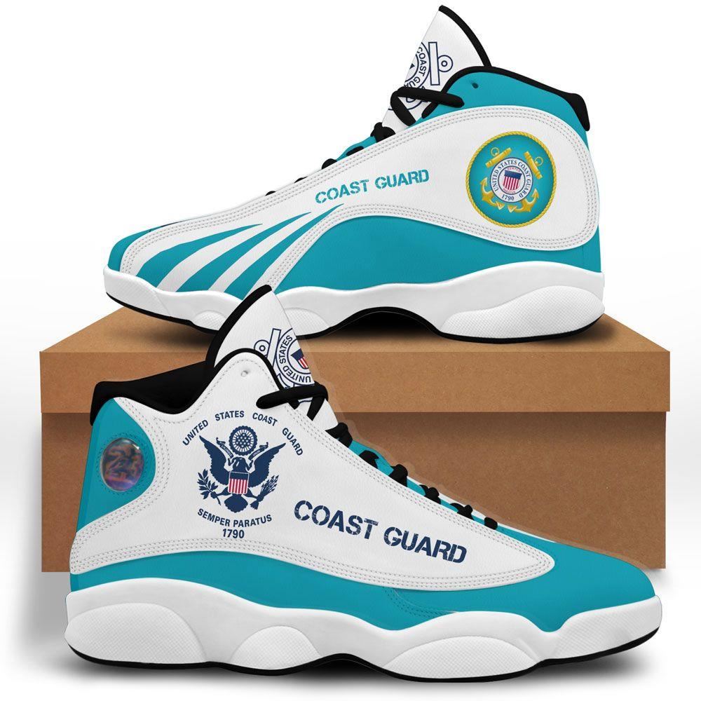 Us Coast Guard Air Jordan 13 Custom Sneakers Sport Shoes