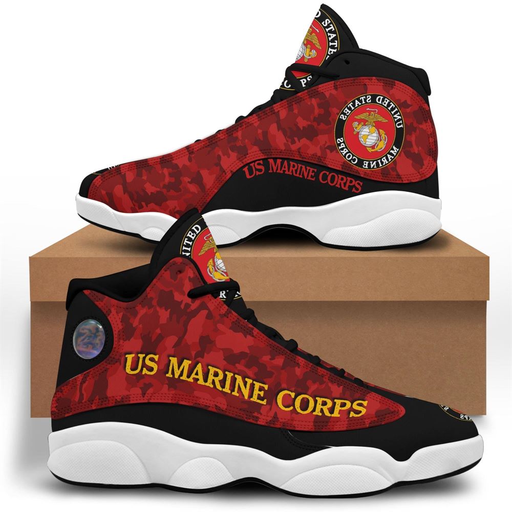 Us Marine Corps Air Jordan 13 Custom Sneakers Sport Shoes Full Size