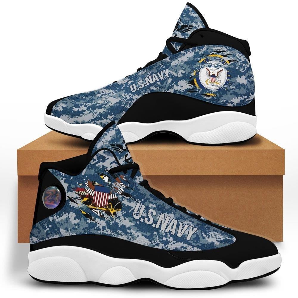 Us Navy Air Jordan 13 Custom Sneakers Sport Running Plus Size