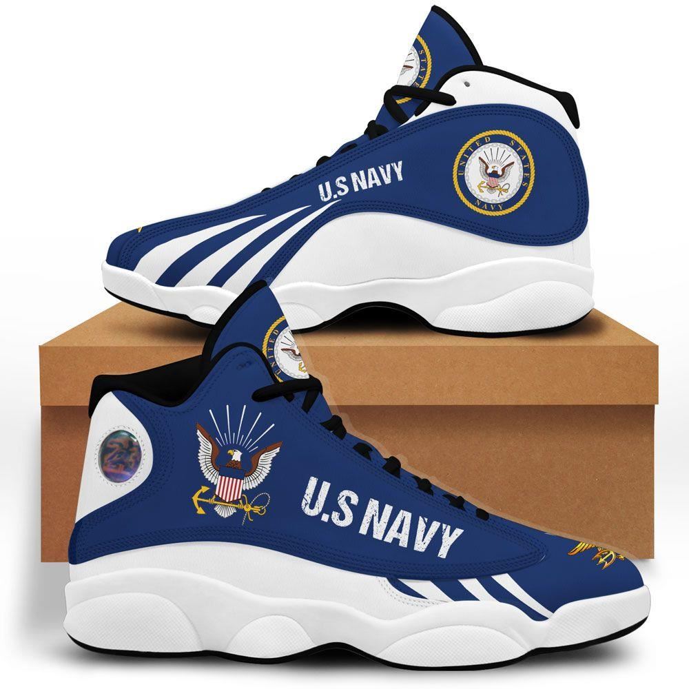 Us Navy Air Jordan 13 Custom Sneakers Sport Running Shoes Plus Size