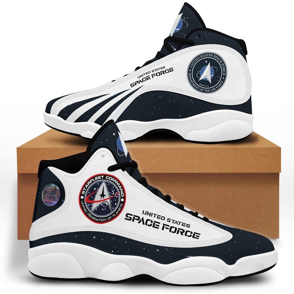 Us Space Force Air Jordan 13 Custom Sneakers Sport Shoes Plus Size